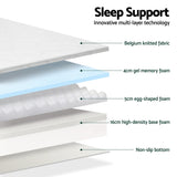 Giselle Bedding Memory Foam Mattress Bed Cool Gel Non Spring 25cm Queen - Rear View