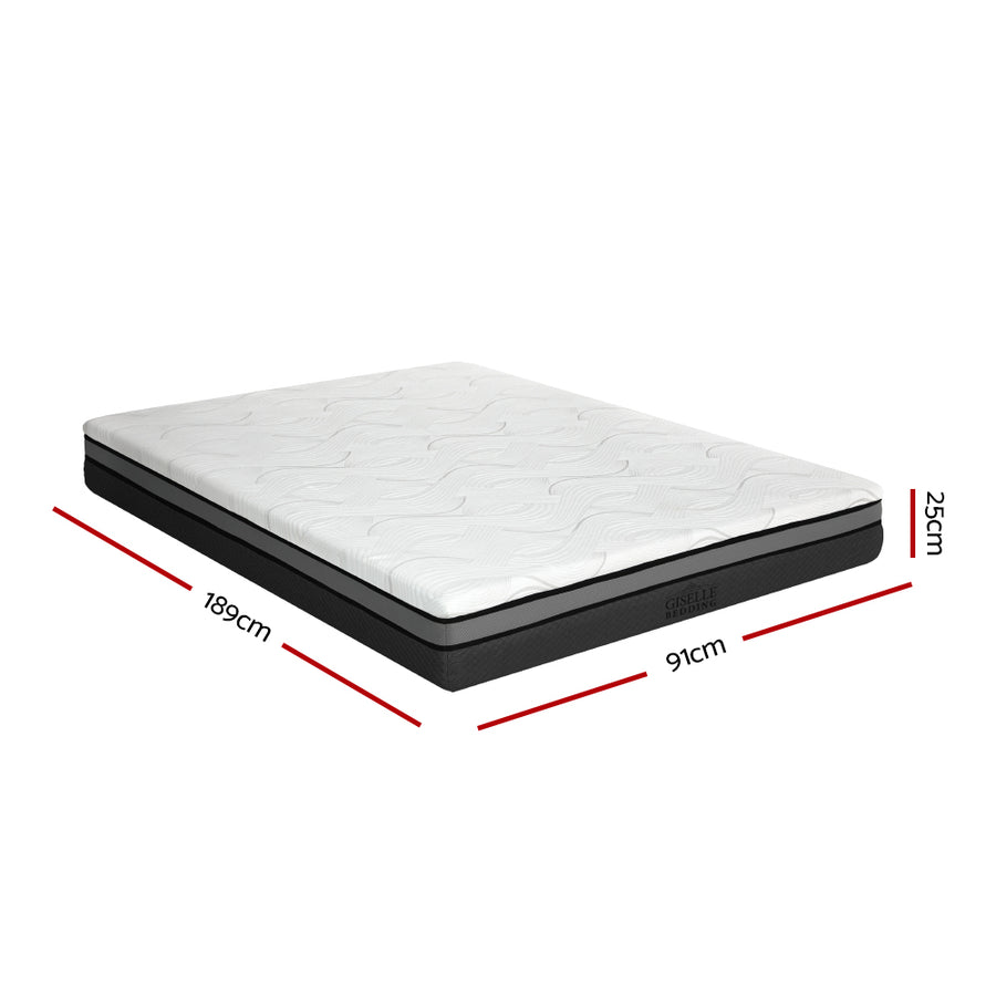 Giselle Bedding Memory Foam Mattress Bed Cool Gel Non Spring 25cm Single, image 2