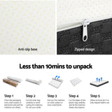 Giselle Bedding Memory Foam Mattress Bed Cool Gel Non Spring 25cm Single - Close-Up Angle