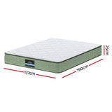 Giselle 25cm Memory Foam Mattress Dual Layer Zipper Cover Cool Charcoal Foam Mattresses Double - Front View