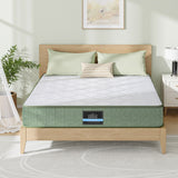 Giselle 25cm Memory Foam Mattress Dual Layer Zipper Cover Cool Charcoal Foam Mattresses Double - Close-Up Angle