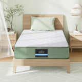 Giselle 25cm Memory Foam Mattress Dual Layer Zipper Cover Cool Charcoal Foam Mattresses Single - Close-Up Angle