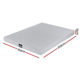 Giselle Bedding Cool Gel Memory Foam Mattress Charcoal 7-Zone Washable Bamboo Cover 15cm Queen - Front View
