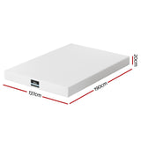 Giselle 20cm Memory Foam Mattress Green Tea Double - Front View