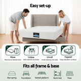 Giselle 20cm Memory Foam Mattress Green Tea Single