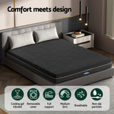 Giselle 18cm Memory Foam Mattress Green Tea Foam Cool Gel Foam Mattresses Double - Top-Down View