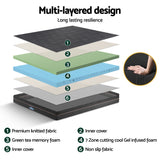 Giselle 18cm Memory Foam Mattress Green Tea Foam Cool Gel Foam Mattresses Double - 45-Degree Angle
