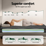 Giselle 18cm Memory Foam Mattress Green Tea Foam Cool Gel Foam Mattresses Double - Rear View