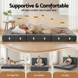 Giselle Double Folding Mattress 15cm Foldable Foam Portable Guest Sofa Bed Camping Mat - 45-Degree Angle