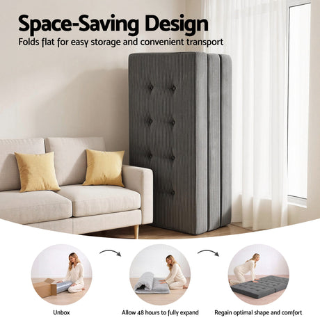 Giselle Double Folding Mattress 15cm Foldable Foam Portable Guest Sofa Bed Camping Mat, image 8