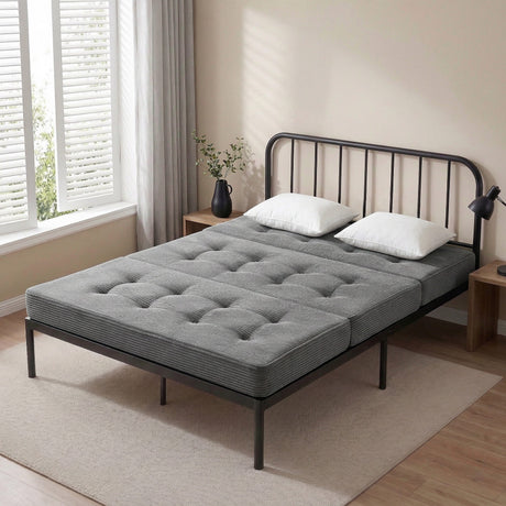 Giselle Double Folding Mattress 15cm Foldable Foam Portable Guest Sofa Bed Camping Mat, image 10