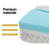 Giselle Bedding Foldable Mattress Folding Foam Cot Bed Cool Gel - Rear View