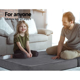 Giselle Bedding Foldable Mattress Folding Foam Bed Mat Double Grey - 45-Degree Angle