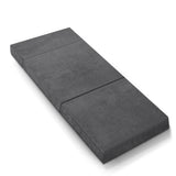 Giselle Bedding Foldable Mattress Folding Foam Bed Mat Single Grey - Front View