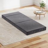Giselle Bedding Foldable Mattress Folding Foam Bed Mat Single Grey - Low Angle