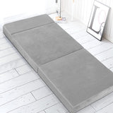 Giselle Bedding Foldable Mattress Folding Foam Bed Mat Light Grey - Close-Up Angle