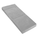 Giselle Bedding Foldable Mattress Folding Foam Bed Mat Light Grey - Front View