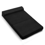 Giselle Bedding Foldable Mattress Folding Foam Bed Mat Double Black - Low Angle