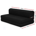 Giselle Bedding Foldable Mattress Folding Foam Bed Mat Double Black, image 3