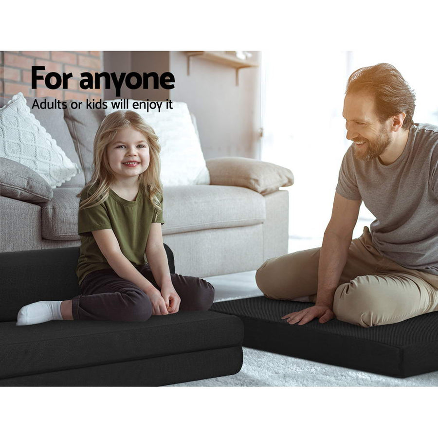 Giselle Bedding Foldable Mattress Folding Foam Bed Mat Double Black, image 5