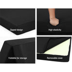 Giselle Bedding Foldable Mattress Folding Foam Bed Mat Double Black, image 6