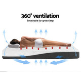 Giselle Bedding Memory Foam Mattress Bed Cool Gel Non Spring 21cm Double - Rear View