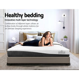 Giselle Bedding Memory Foam Mattress Bed Cool Gel Non Spring 21cm Queen - Top-Down View