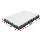 Giselle Bedding Memory Foam Mattress Bed Cool Gel 25cm King Single - Front View
