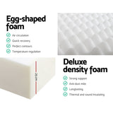 Giselle Bedding Memory Foam Mattress Bed Cool Gel 25cm King Single - Rear View