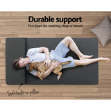 Giselle Bedding Foldable Mattress Folding Foam Bed Floor Mat Grey - Top-Down View