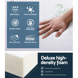 Giselle Bedding Foldable Mattress Folding Foam Sofa Bed Mat Bamboo - Top-Down View