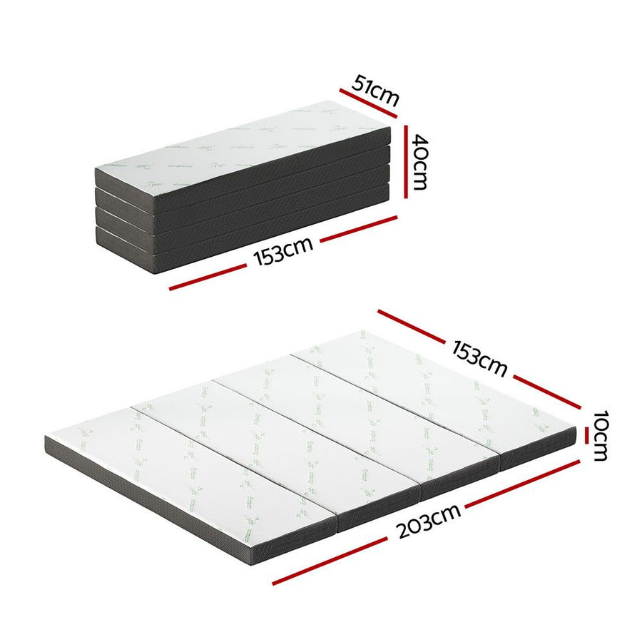 Giselle Bedding Foldable Mattress Folding Foam Queen Bamboo, image 3