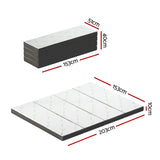 Giselle Bedding Foldable Mattress Folding Foam Queen Bamboo - Front View