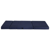 Giselle Foldable Mattress Folding Foam Mattresses Portable Floor Mat Blue Double - Side View