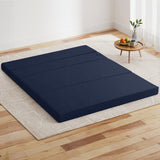 Giselle Foldable Mattress Folding Foam Mattresses Portable Floor Mat Blue Double - Close-Up Angle