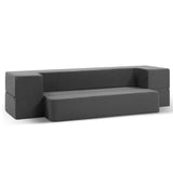 Giselle Bedding Foldable Mattress Folding Foam Sofa Bed Chair Grey - Low Angle