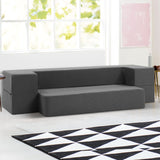 Giselle Bedding Foldable Mattress Folding Foam Sofa Bed Chair Grey - Close-Up Angle