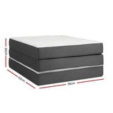 Giselle Bedding Foldable Mattress Folding Foam Single Bamboo - Top-Down View