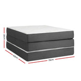 Giselle Bedding Foldable Mattress Folding Foam Single Bamboo - Side View