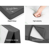Giselle Bedding Foldable Mattress Folding Foam Single Bamboo - Rear View