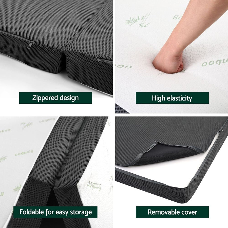 Giselle Bedding Foldable Mattress Folding Foam Double Bamboo, image 7