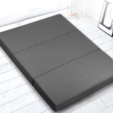 Giselle Bedding Foldable Mattress Folding Foam Double Grey - Close-Up Angle