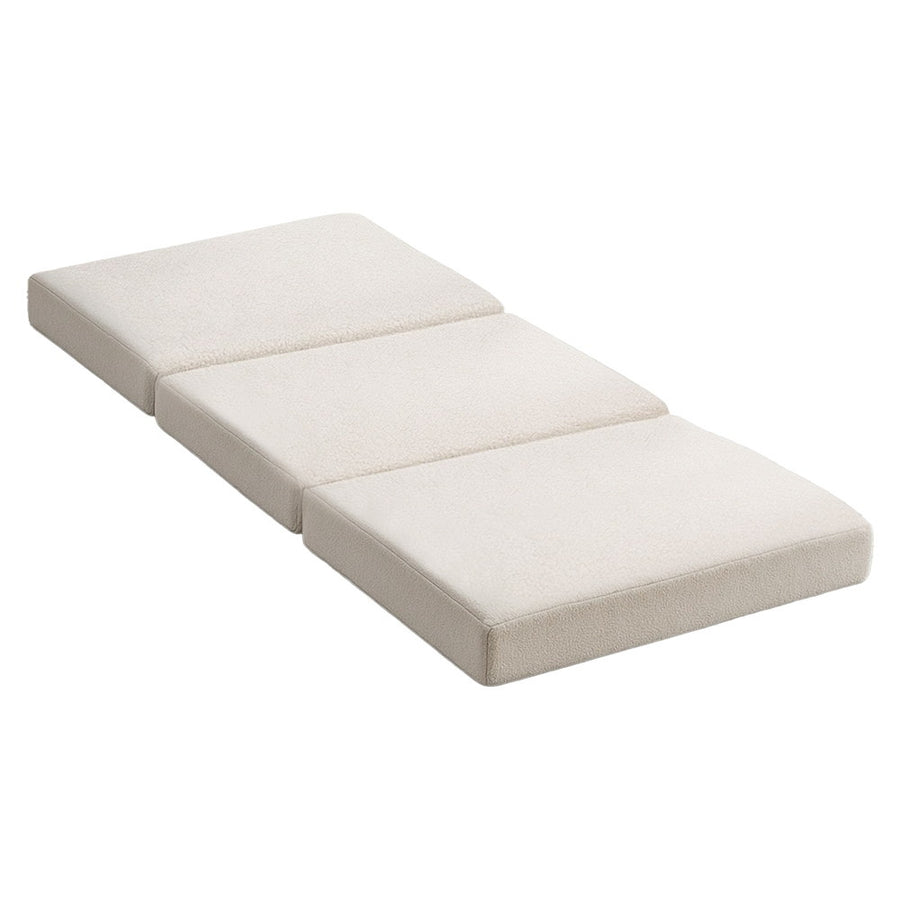 Giselle Bedding Foldable Mattress Fleece Portable 3-fold Folding Foam Mattresses