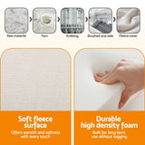 Giselle Bedding Foldable Mattress Fleece Portable 3-fold Folding Foam Mattresses - Rear View