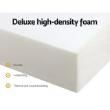 Giselle Bedding Foldable Mattress Folding Foam Queen Grey - Rear View