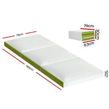 Giselle Bedding Foldable Mattress Folding Foam Trifold Green - Front View