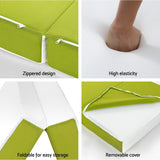 Giselle Bedding Foldable Mattress Folding Foam Trifold Green - Top-Down View
