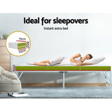 Giselle Bedding Foldable Mattress Folding Foam Trifold Green - 45-Degree Angle