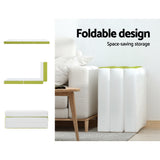 Giselle Bedding Foldable Mattress Folding Foam Trifold Green - Rear View