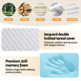 Giselle Bedding Foldable Mattress Folding Sofa Bed Tri-Fold Memory Foam Tencel Queen - Rear View